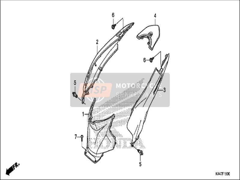 Honda NSC110MPD 2017 Cubierta del cuerpo para un 2017 Honda NSC110MPD